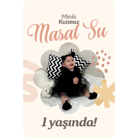 6x9cm Doğum Günü Magnet Retro 9 Adet